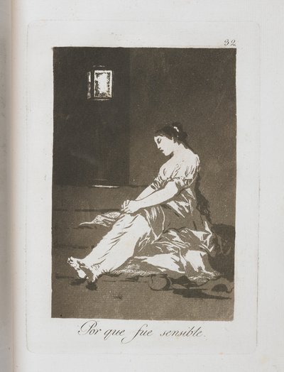 Tallerken fra Los Caprichos, 1797-1798 af Francisco de Goya